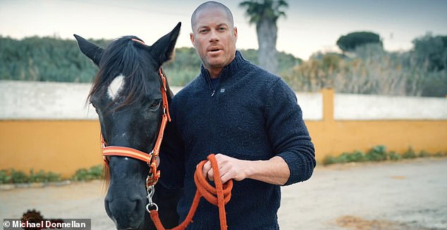 Michael Donnellan, who has been investigating the Spanish city for eight years, noted that Plato talked about horses in Atlantis, saying that the region is home to the oldest breed (pictured)