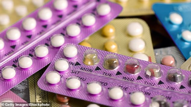 The non-hormonal drug called YCT529 works by inhibiting a protein important for the normal development of sperm. Pictured, existing oral contraceptive pills (file photo)