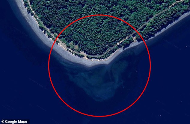 Scientists say that we often see faces where there are none due to a psychological phenomenon called face pareidolia. This is why we see human features in random structures like the skull that some people see in this island's sandbar