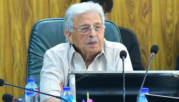 Federal Minister for National Food Security and Research, Rana Tanveer Hussain, chairs a meeting in Islamabad on June 11, 2025. — APP