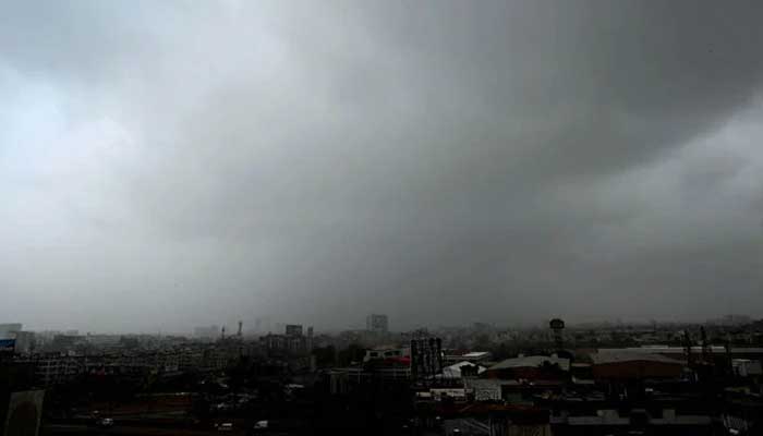 The image shows cloudy weather in Karachi. — APP/File
