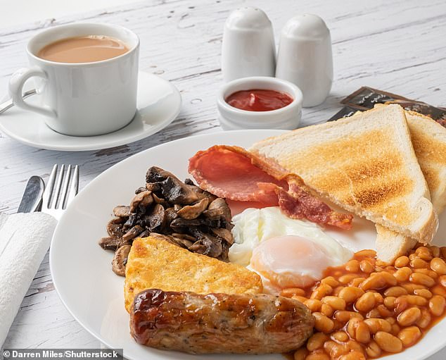 Originating in the Victoria era as the breakfast of the wealthy, few dishes divide opinion like the full English breakfast (file photo)