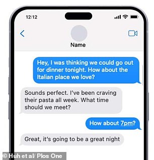 This text exchange without any emojis was one of 15 shown to participants in the study