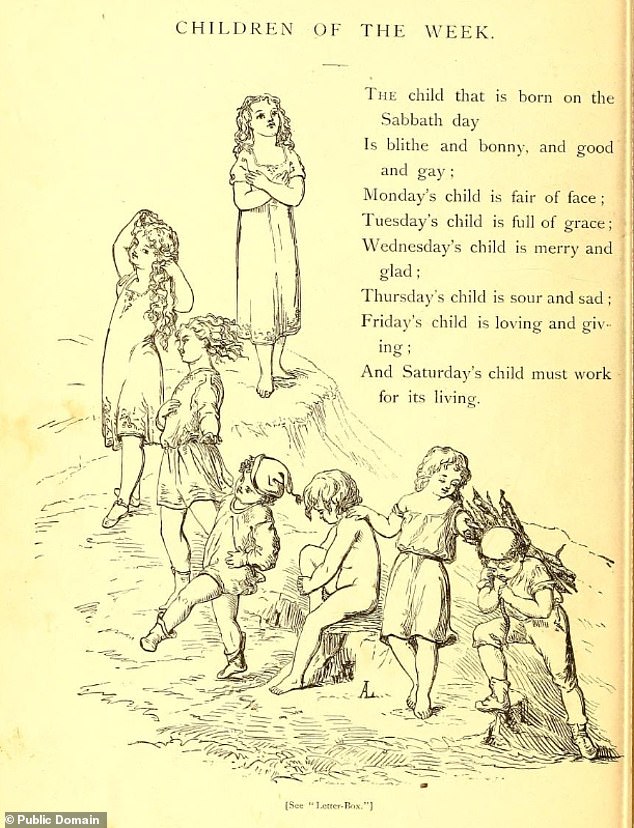 The popular nursery rhyme as published in St. Nicholas Magazine, 1873. Here, the last two lines are used to open the poem