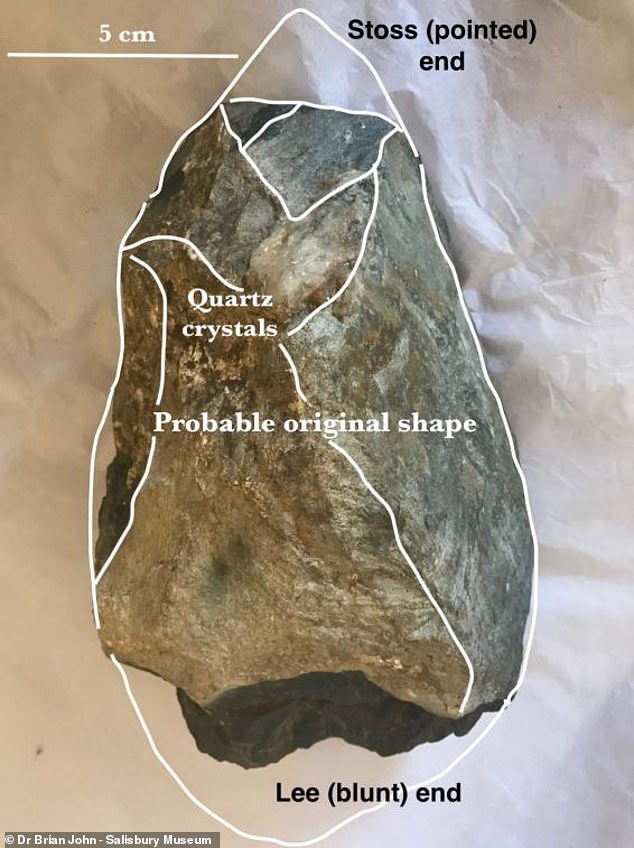 New research suggests the Newall Boulder (pictured) was transported by humans to Stonehenge from Wales