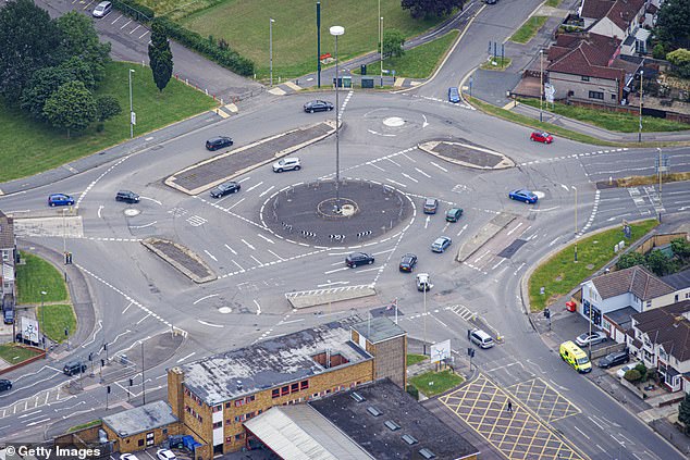 It has been dubbed 'Britain's most confusing junction', thanks to its complex system of mini–roundabouts