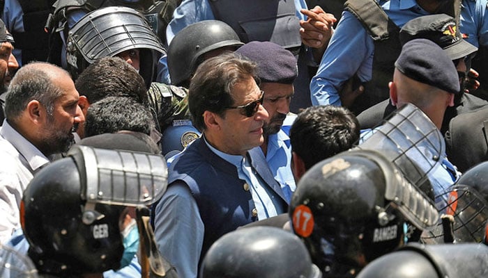 PTI founder Imran Khan arrives at a court in Islamabad in this undated image. — AFP/File