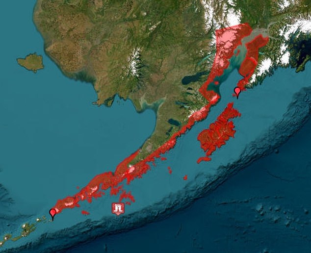The tsunami could hit coastal areas of southwestern Alaska, including communities from Kennedy Entrance near Homer to Unimak Pass near Unalaska, with potential impact on Kodiak Island, the Alaska Peninsula and parts of the eastern Aleutian Islands