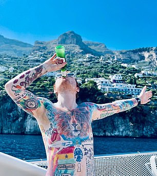 Sheeran, 34, - whose 60 strong collection of tattoos includes cartoon penguin Pingu, a Heinz Ketchup label and a gingerbread man - has spent more than 40 hours getting inked by Derby-based tattooist Kevin Paul
