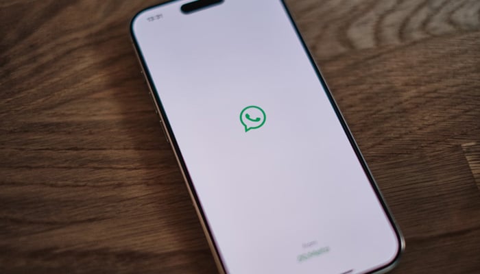 This representational image shows the WhatsApp logo displayed on a phone screen. — Unsplash