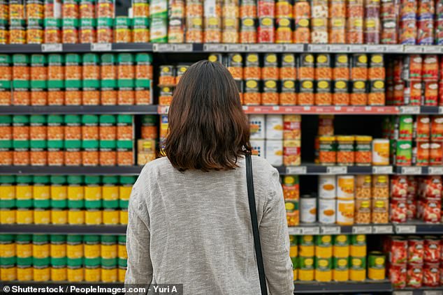 Experts from Which? have revealed why you should never buy items at eye-level. While these items might look tempting, they're probably a lot more expensive than products stored at less accessible heights (stock image)