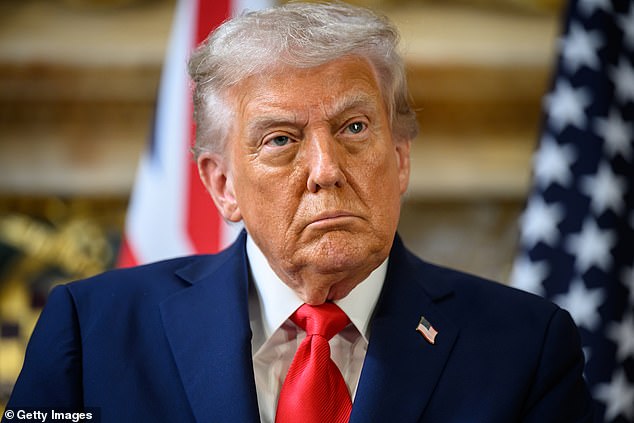 Officials also plan to introduce a drug called leucovorin as a possible treatment for the neurodevelopmental disorder on Monday (Pictured: Trump on Thursday)