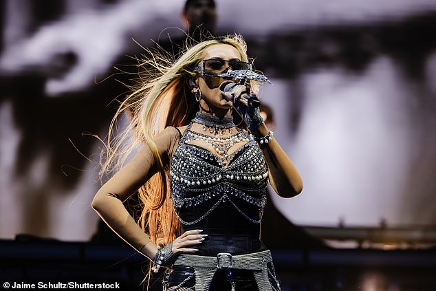 The festival appearance also marked an unusual career pivot for the star, who is lending her lyrics to Grindr