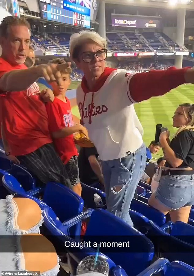 The incident came after a 'Phillies Karen' demanded another fan hand a ball over to her