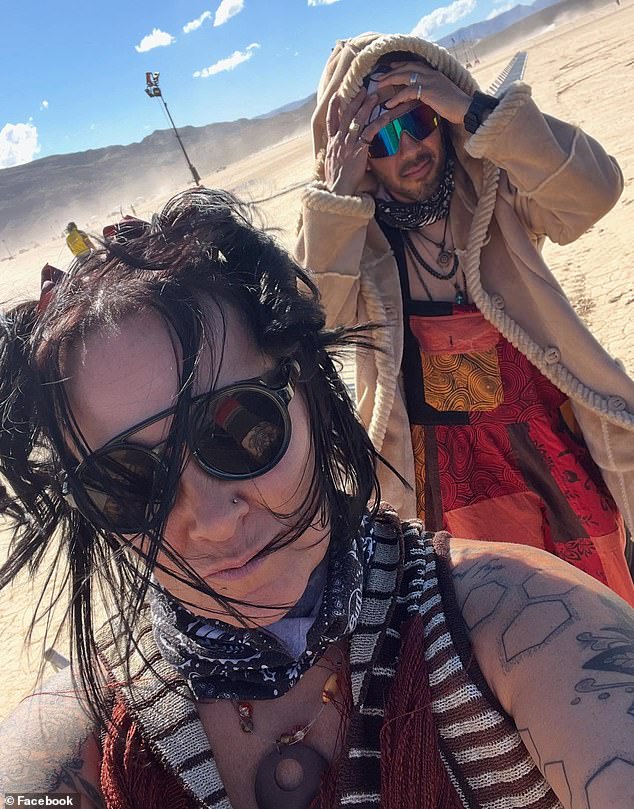 Visitor Tonya Jo Salazar shared pictures to social media of her and her partner covered in protective skiing sunglasses, hoods and thick clothes, and wrote that the 'heavy winds affected the experience and the gates opened 4 hours late'