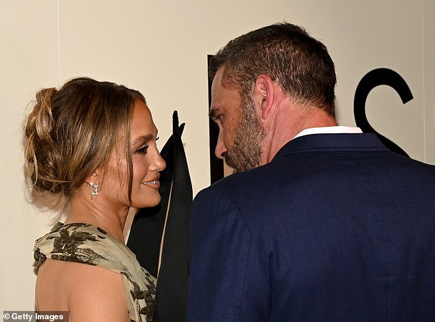 The actress and her ex-husband were pictured together on the red carpet having an intimate chat, a little over a year since she filed for divorce