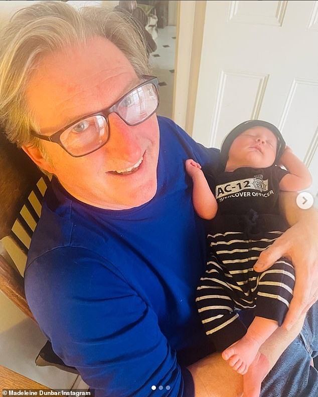 Proud grandfather Adrian has featured in sweet snaps on Madeleine's Instagram page, including one which saw the tot dressed in an AC-12 babygrow