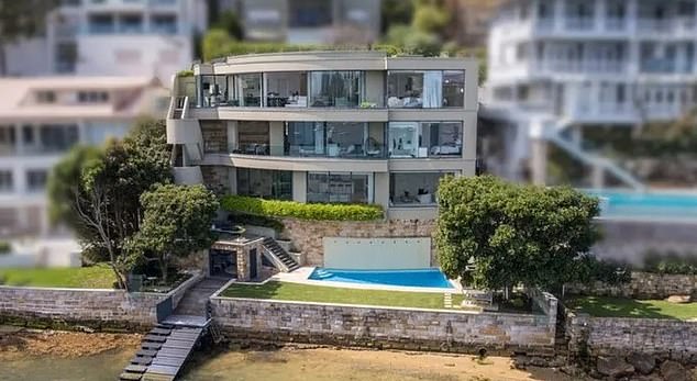 The five-bedroom, five-bathroom home is located in exclusive Point Piper and boasts breathtaking city views of the Sydney Opera House and Harbour Bridge