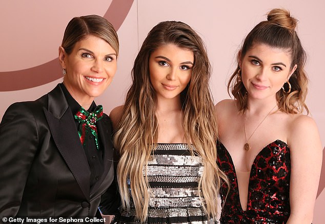 Loughlin and Giannulli share two daughters: Isabella 'Bella' Rose, 27, and Olivia Jade Giannulli, 26 (pictured in 2018)