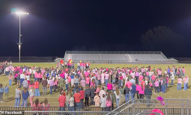 A huge vigil was held for Mills on the field of her high school on Monday evening, as family and friends prepare to say goodbye