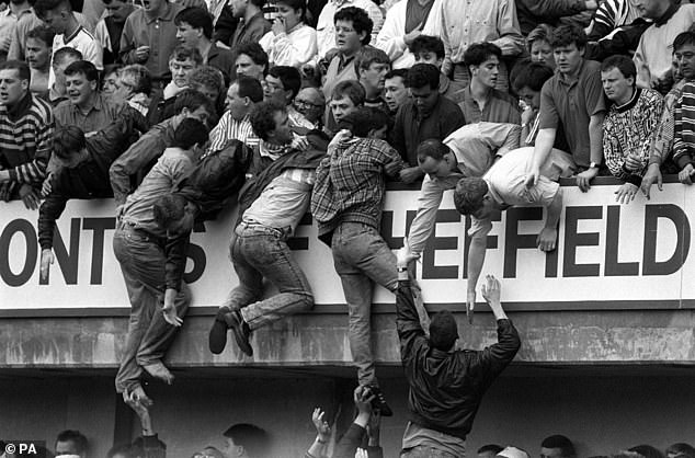 The documentary takes time to revisit the Hillsborough (pictured) and Heysel tragedies