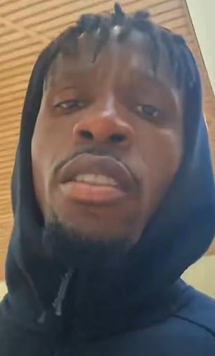 But Zaha then hit back at Mateta in a furious two-minute video uploaded to social media
