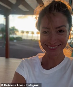 Rebecca beamed after enjoying a yoga class