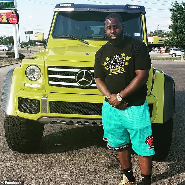 She also allegedly gave nearly $1.4 million to her romantic partner Howard Hughes III, who spent $211,907 of the funds on a Mercedes-Benz G550 Wagon 4X4 Squared (pictured)