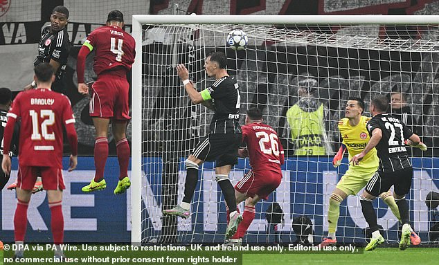 Van Dijk's header from a corner gave the Reds the lead four minutes after Ekitike's equaliser