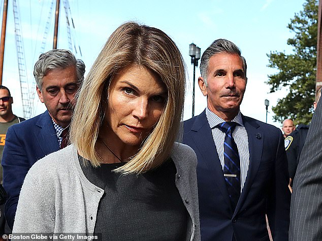 Loughlin and Giannulli purchased the home as a downsizing move shortly after they became embroiled in a high-profile college admissions scandal in 2019; pictured in August 2019