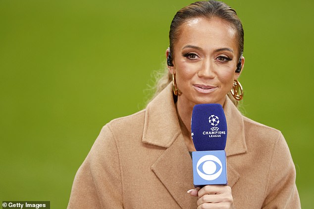 The 44-year-old regularly hosts CBS Sports' coverage of the Champions League football