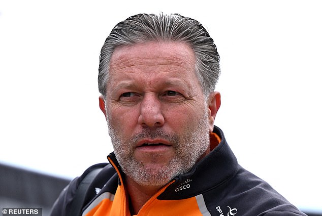 The Aussie was so angry at the Singapore Grand Prix earlier this month that he appeared to disconnect his team radio while McLaren CEO Zak Brown (pictured) was talking