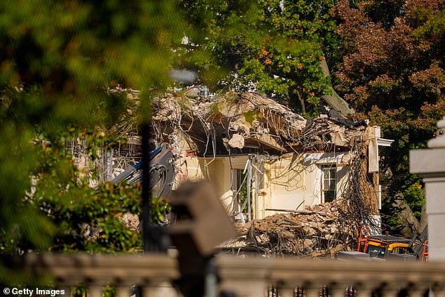 Trump finally admitted on Wednesday that the entire East Wing will be demolished