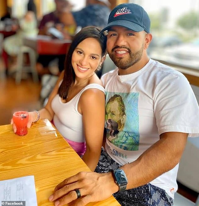 Aviles is survived by her husband, Adrian (pictured), and their eight-year-old son. Her obituary described her as 'a devoted mother, a loving daughter, sister and wife, and a loyal friend'