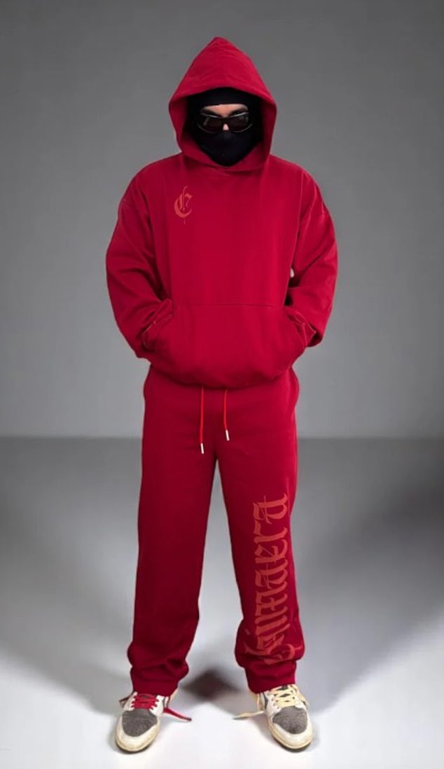 Marie launched Chimaera on Shopify in June and currently only sells three hooded jumpers and three pairs of sweatpants (pictured)
