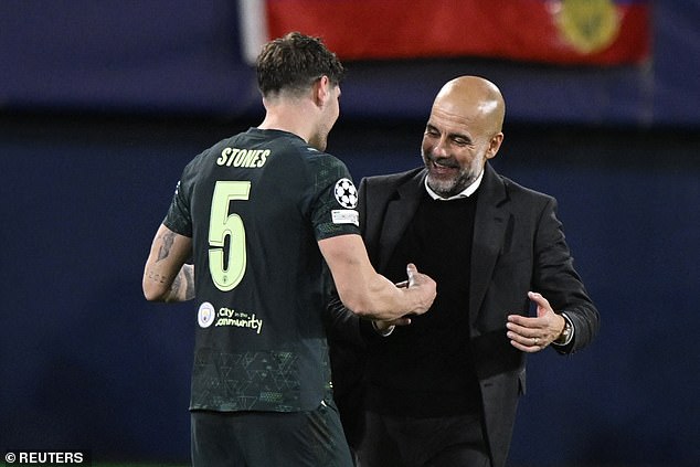 Guardiola congratulates John Stones on City's latest victory and another clean sheet