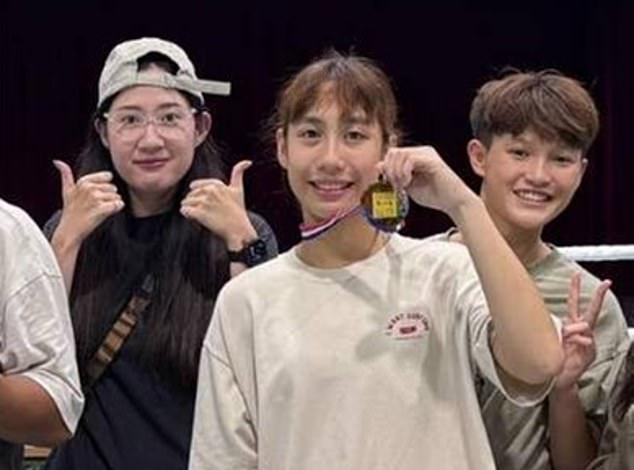 Lin, 29, knocked out 19-year-old female university student Pan Yan-fei (above) in 94 seconds earlier in the National Games competition she went on to win