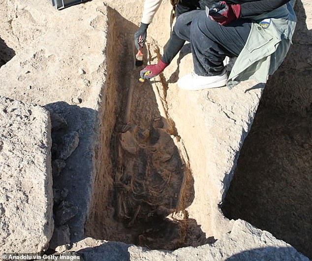 The tam uncovered skeletal remains inside the tombs dating back more than 2,000 years ago