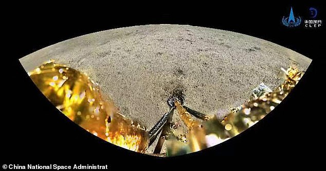 The Chinese lander collected over four pounds of rocks from the lunar surface after successfully landing on the moon's far side in May 2024