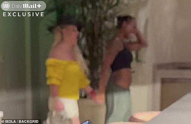 After raising a glass in a bizarre toast to the entire restaurant, a female friend held her hand and guided her outside