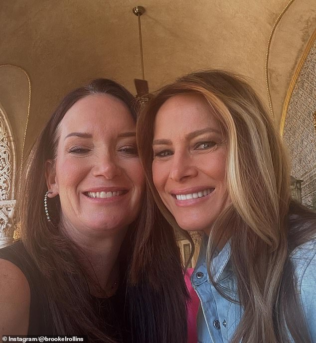 Showing off her close connections to the first family, Rollins posted a picture of her with Melania Trump at Mar-a-Lago to celebrate the First Lady's birthday in April