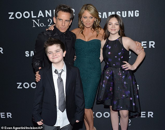 The star shares daughter Ella, 23, and son Quinn, 20, with wife Christine Taylor - whom he tied the knot with in 2000; seen in 2016 in NYC