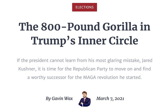 Wax opined in American Greatness in 2021 that the GOP may need to move on from Trump