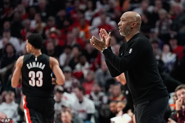 The Trail Blazers head coach was on the sidelines for their defeat hours before his arrest