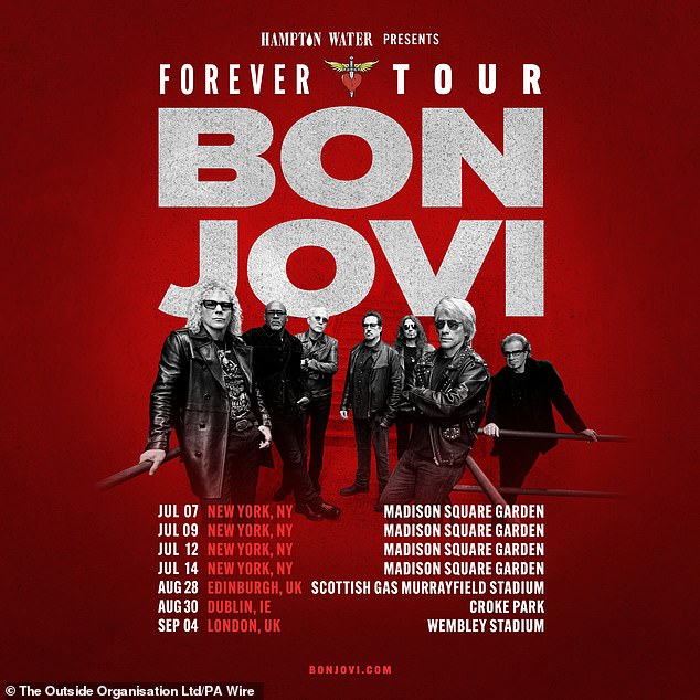 Bon Jovi announced the 'Forever' tour, which will kick off in July 2026 and see the lead singer return to the stage three years after he underwent vocal surgery