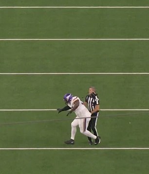 The incident occurred in the third quarter of the Chargers win over the Vikings