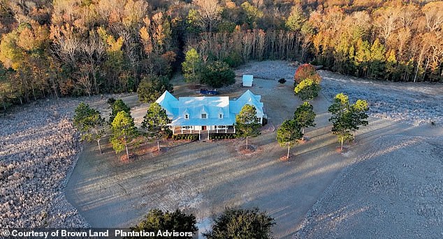 The house sits on a whopping 48 acres - although significantly smaller than its original 1,700 acres