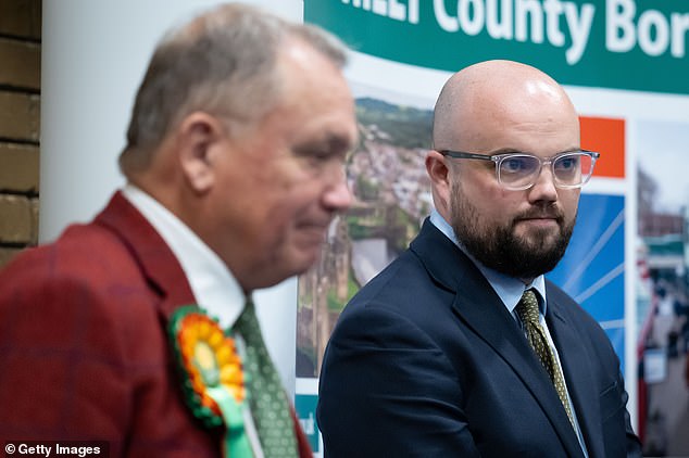 Reform's Caerphilly candidate Llyrs Powell (right) lost out to Plaid Cymru's Lindsay Whittle (L)
