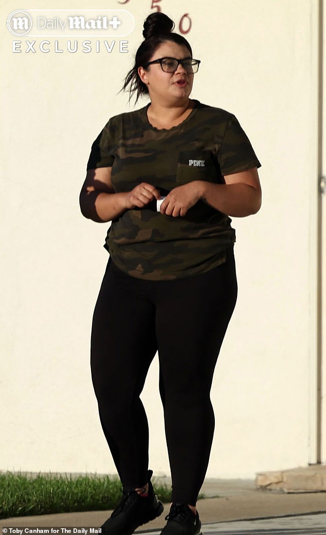 Melodee's half-sister Corinna Meza, 30, was also seen last Monday night fruitlessly banging on the door in an effort to talk to the elusive mother