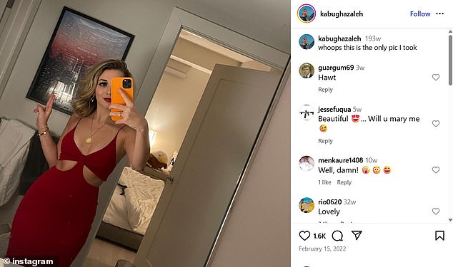 More footage from September 26 features Abughazaleh bracing her body against an ICE vehicle along dozens of more protesters